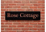 Personalised Black Granite House Sign Size 100mm x 400mm